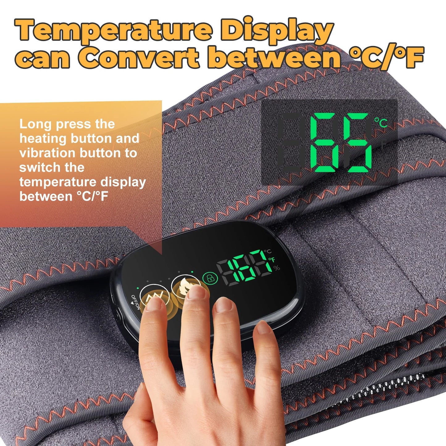 Flaremore Cordless Heating Pad with Massager for Back,Portable Lower Back Massager Red Light Waist Belt 5000Mah 46*8 in Gray